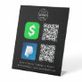 QR Code Payment | CashApp Paypal Scan to Pay Black Pedestal Sign