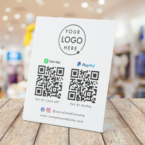 Bitcoin QR Code Payment  Scan to Pay Business Pedestal Sign