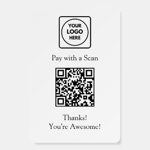 QR Code Payment   Contactless Custom Logo Display Foam Board