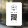 QR Code Payment | Logo Contactless Scan to Pay Window Cling