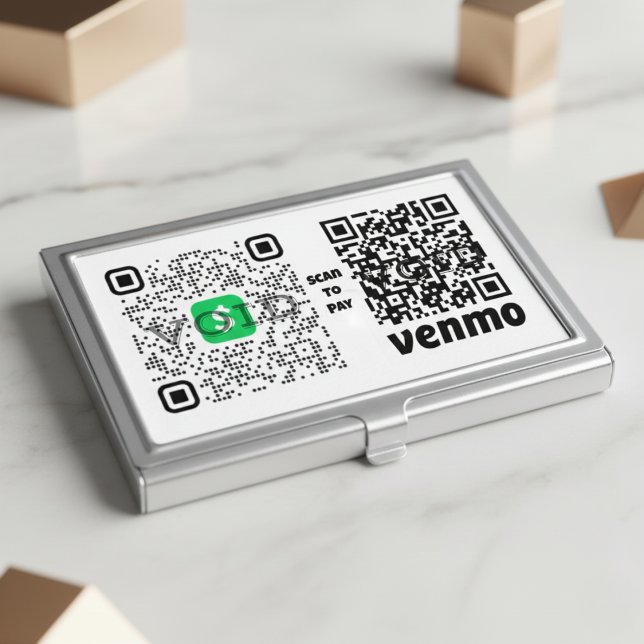 QR Code Payment Process Made Easy Business Card Case (QR Code Payment Process Made Easy Business Card Case)