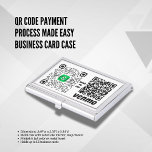 QR Code Payment Process Made Easy Business Card Case<br><div class="desc">The QR Code Payment Process Made Easy Business Card Case is a sleek and innovative accessory that combines the functionality of a cardholder with the convenience of QR code payments. This stylish case is designed to streamline your business transactions and make payments effortless. Crafted with precision and attention to detail,...</div>