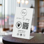 QR Code Payment - Scan to Pay Business Logo Pedestal Sign