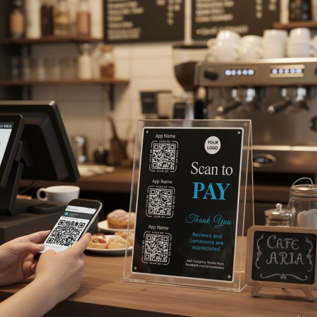 QR Code Payment - Scan to Pay Business Logo Poster (Creator Uploaded)
