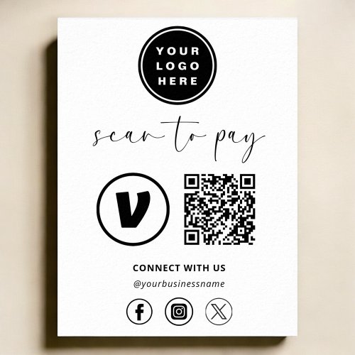 QR Code Payment _ Scan to Pay Business Logo Poster