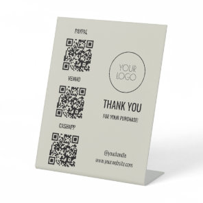 QR Code Payment Scan to Pay Logo Business Pedestal Sign