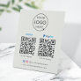 QR Code Payment | Venmo Paypal Scan to Pay Gray Pedestal Sign
