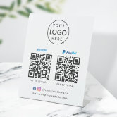 Bitcoin QR Code Payment  Scan to Pay Business Pedestal Sign