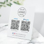 QR Code Payment | Venmo Paypal Scan to Pay Logo Pedestal Sign