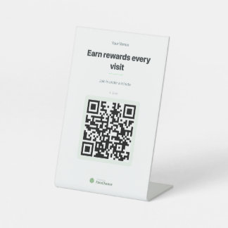 QR Code Pedestal Sign for Restaurants and Shops