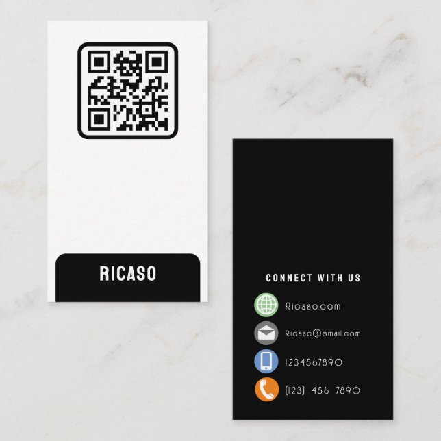 QR Code Personalized Business Card (Front/Back)