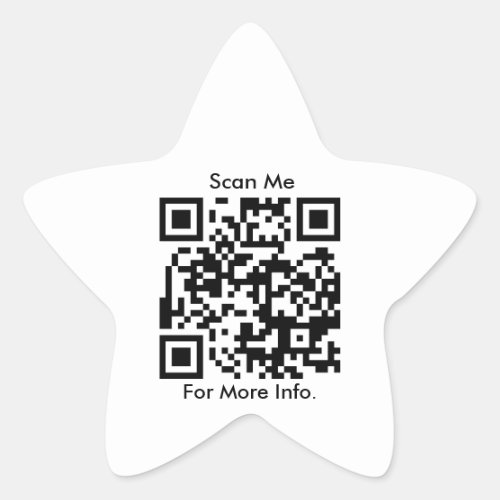 QR Code personalized Star Sticker