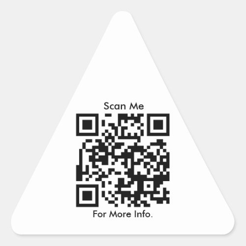 QR Code personalized Triangle Sticker