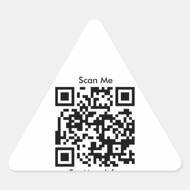 QR Code personalized Triangle Sticker (Front)