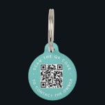 QR code Pet ID Tag Collars Dogs & Cat Round Tag<br><div class="desc">QR code pet tags are the ultimate way to keep your furry friends safe and secure. The addition of a QR code on the tag guarantees that your pet can be easily identified and returned to you in case they get lost. The code can be scanned by anyone with a...</div>