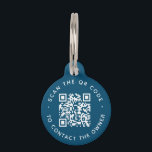 QR code Pet ID Tag Collars Dogs & Cat Round Tag<br><div class="desc">QR code pet tags are the ultimate way to keep your furry friends safe and secure. The addition of a QR code on the tag guarantees that your pet can be easily identified and returned to you in case they get lost. The code can be scanned by anyone with a...</div>