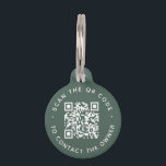 QR code Pet ID Tag Collars Dogs & Cat Round Tag<br><div class="desc">QR code pet tags are the ultimate way to keep your furry friends safe and secure. The addition of a QR code on the tag guarantees that your pet can be easily identified and returned to you in case they get lost. The code can be scanned by anyone with a...</div>