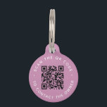 QR code Pet ID Tag Collars Dogs & Cat Round Tag<br><div class="desc">QR code pet tags are the ultimate way to keep your furry friends safe and secure. The addition of a QR code on the tag guarantees that your pet can be easily identified and returned to you in case they get lost. The code can be scanned by anyone with a...</div>