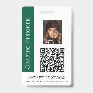 QR code Photo Business Company Large Badge