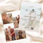 QR Code Photo Calligraphy Elegant Wedding Invitation<br><div class="desc">Announce your special day with a wedding invitation that combines timeless elegance with a personal touch. The front showcases “The Wedding” in whimsical calligraphy, beautifully highlighted alongside the rest of the text in an elegant serif font, all overlaid on a meaningful photo of the couple. For added convenience, a QR...</div>