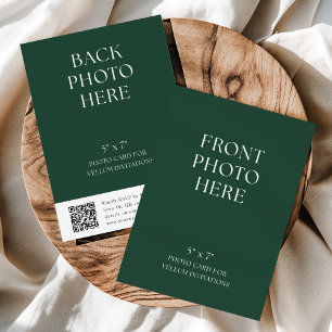QR Code Photo Card for Vellum Wedding Invitations