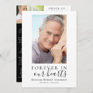 QR Code Photo Memorial Service Program