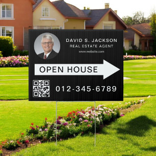 QR Code Photo Open House Real Estate Sign