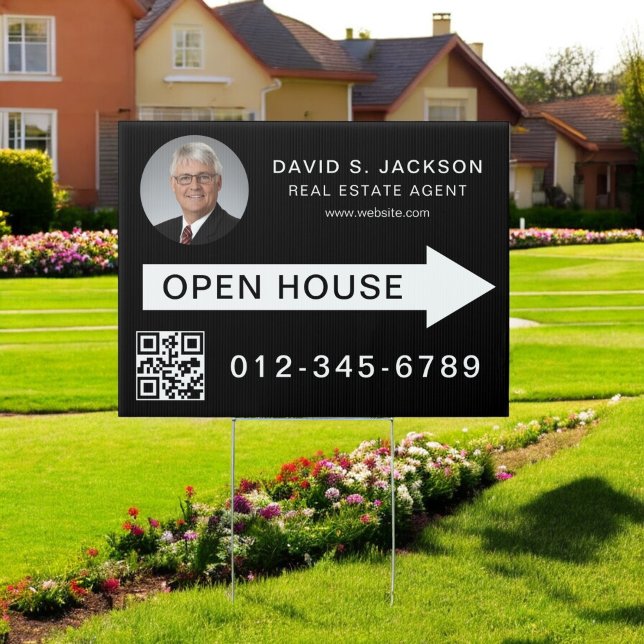 QR Code Photo Open House Real Estate Sign (Creator Uploaded)