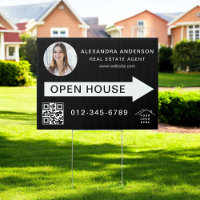 QR Code Photo Open House Real Estate Sign
