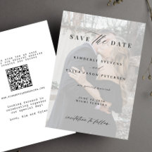 QR CODE photo overlay elegant modern wedding
