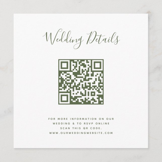 QR Code Photo RSVP  Menu (Front)