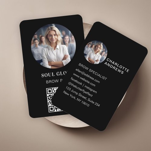 QR_Code Photo Salon Business Card