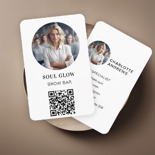 QR-Code, Photo, Salon Business Card