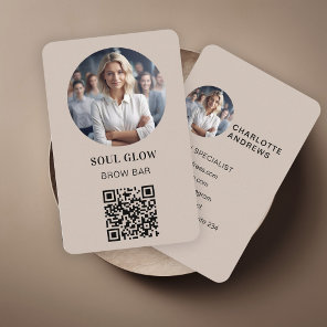 QR-Code, Photo, Salon Business Card