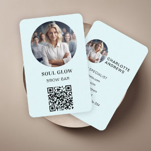 QR-Code, Photo, Salon Business Card