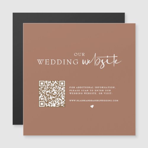 QR Code Photo Wedding Details Magnet Enclosure