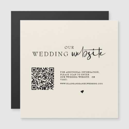 QR Code Photo Wedding Enclosure Magnetic Card