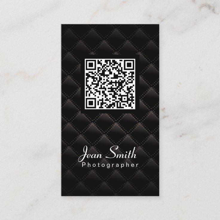 QR Code Photographer Photography Business Card Zazzle