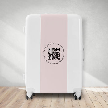 Qr Code | Pink Business Feminine Girly Scannable Luggage by GuavaDesign at Zazzle