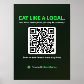QR Code Poster for Towns and Visitor Centers, Cust