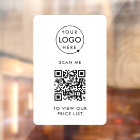 QR Code Price List | Business Logo Contactless