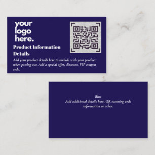 QR Code Product Packaging Warranty Details Coupon Enclosure Card