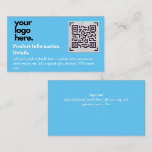 QR Code Product Packaging Warranty Details Coupon Enclosure Card
