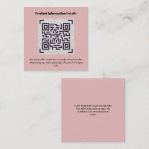 QR Code Product Packaging Warranty Details Coupon Enclosure Card