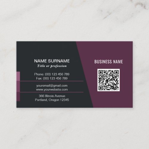 QR code professional business card with Logo