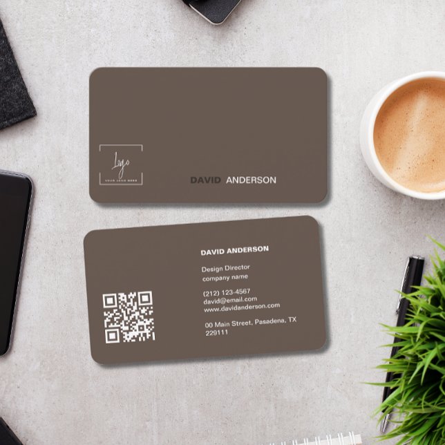 Qr Code Professional Business logo Modern Stylish Card (Creator Uploaded)