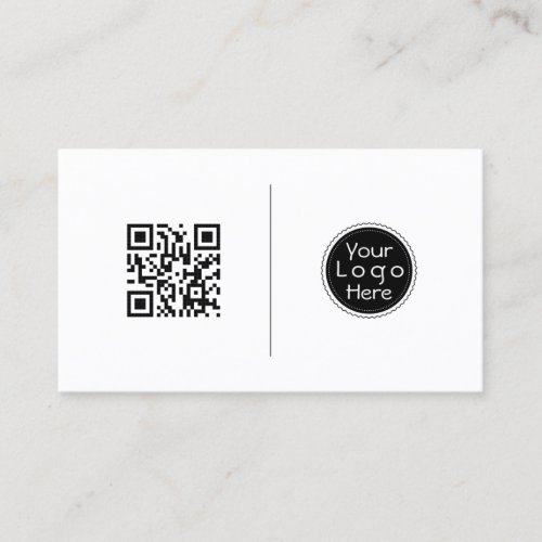 QR code professional minimalist social media  Business Card