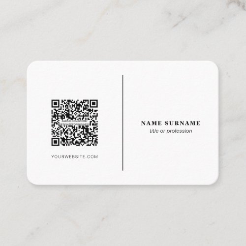 QR code professional minimalist social media Business Card