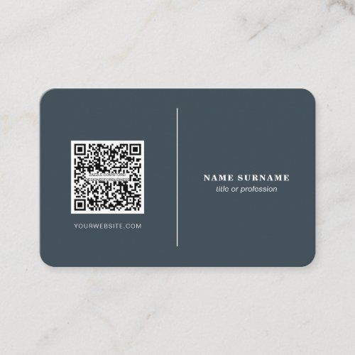 QR code professional minimalist social media clean Business Card