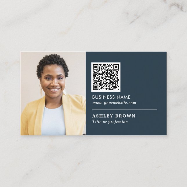 QR code professional networking real estate agent  Business Card (Front)
